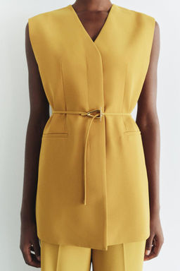 ZW COLLECTION WAISTCOAT WITH BELT AND VENTS - Zara фото 17
