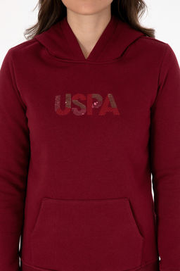 Kad_n Bordo Basic Sweatshirt Sepette S_rpriz _ndirim - U.s. polo assn фото 6