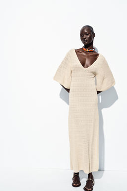 POINTELLE KNIT MAXI DRESS - Zara фото 10