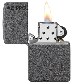 Зажигалка ZIPPO Логотип с каменным покрытием | Logo Iron Stone 211ZL  фото 3