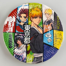 Цена за 20 шт. Тарелка одноразовая бумажная "Аниме", 18 см