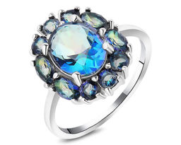 Кольцо, мистик кварц синий, Мэрибель