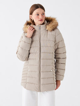 Kad?n Kap??onlu D?z ?i?me Mont