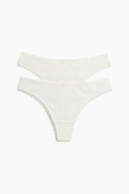 Pack de 2 bragas thong en pointelle - H&m фото 2