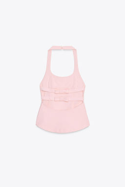 HALTER TOP WITH BOWS - Zara фото 11