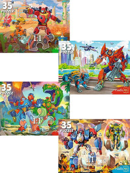Цена за 5 шт.Puzzle 35 элементов "Мир трансформеров №33" (П35-7203)