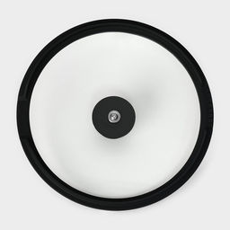 Крышка Magistro, d=24 см, со сливом, с силиконовым ободком и ручкой, жаропрочное стекло