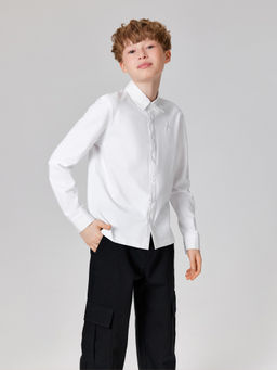 ACOOLA / Сорочка верхняя детская для мальчиков Ollie белый  фото 6