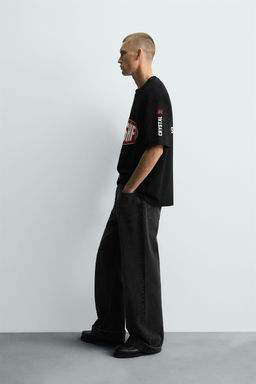 T-SHIRT WITH CONTRAST GRAPHICS - Zara фото 4