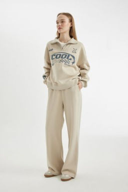 Coool Wide Leg Genis Bol Paca Esofman Alt? Beli Lastikli Bagc?kl? Cepli Basic Duz