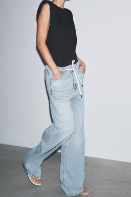 ZW COLLECTION RELAXED FIT MID-RISE JEANS - Zara фото 4