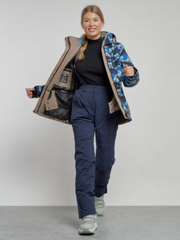 Горнолыжный костюм женский зимний темно-синего цвета 03320TS - Chunmai фото 10