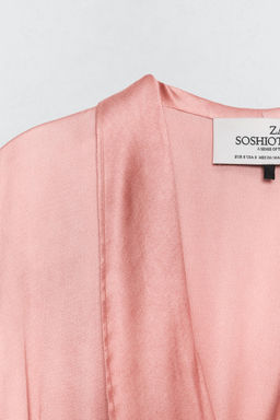 SOSHIOTSUKI X ZARA SATIN BELTED DRESS  фото 9