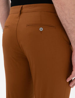 Светло -коричневые стройные брюки холста - Cacharel фото 6