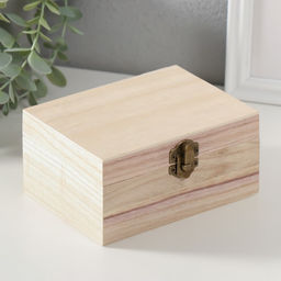 Шкатулка для росписи дерево «Прямоугольная», для творчества, декора, 14×7×10.5 см