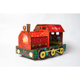 Сборная модель-поезд Новогодний паровоз, (П1050) - Лесная мастерская фото 2