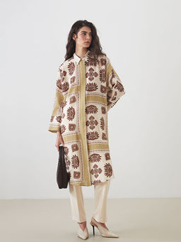 Desenli Oversize Kad?n G?mlek Tunik