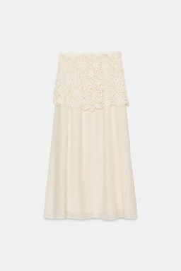 FALDA MIDI COMBINADA CROCHET / Crudo - Zara фото 9