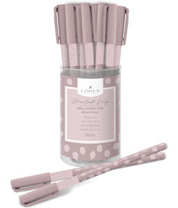 Ручка шарик. на масл. основе LOREX BRIGHT PEARS Slim Soft синий 0,5 мм роз. кругл. корп. ultra-soft touch грип игольчатый наконечник