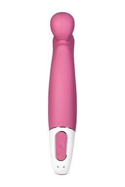 Нереалистичный вибратор Satisfyer Vibes Petting Hippo, силикон, красный, 22,9 см.  фото 2