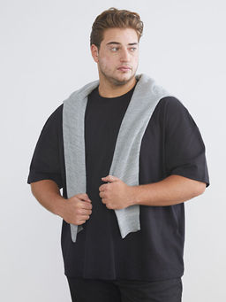 B?y?k Beden Bisiklet Yaka Erkek Ti??rt