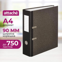 Папка-регистратор Attache 90 мм мрамор с корешком бумвинил и карманом  фото 2