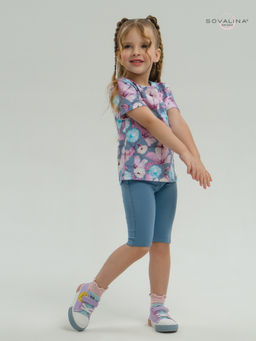 Костюм Актив лиловые одуванчики-деним - Sovalina фото 16