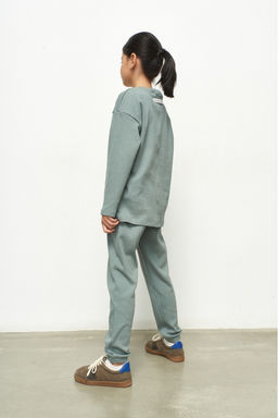 Лонгслив детский Home Серо-ментоловый - Erist store фото 2