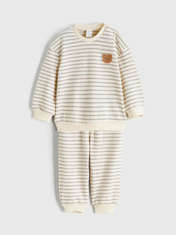 ?izgili Erkek Bebek Sweatshirt ve Pantolon 2li