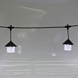 Гирлянда для улицы "Домики" 5 м 10 ламп LED (8,5*10 см) черн..пров, 1 реж.,IP-55 (220 V), Белый