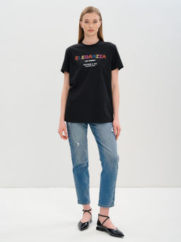 Футболка женская 12421-42019 black - Eleganzza фото 2