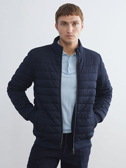 Slim Fit Dik Yaka Erkek Mont