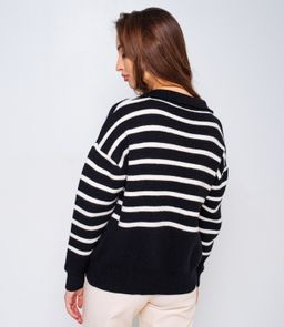 Джемпер #КТ24270, молочный,чёрный