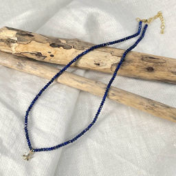 Бусы из Лазурита огранка с подвеской 40 см +