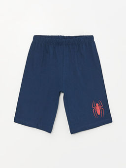 Beli Lastikli Spiderman Bask?l? Erkek ?ocuk Pijama ?ort