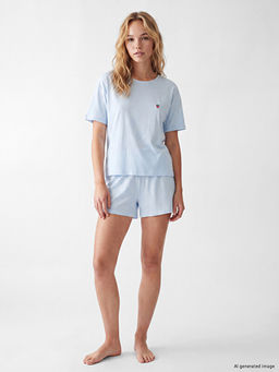 Nak??l? Kad?n ?ortlu Pijama Tak?m?