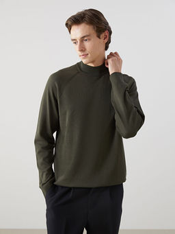 Yar?m Bal?k?? Yaka Uzun Kollu Erkek Triko Kazak