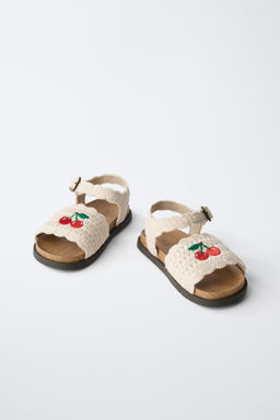 SANDALIA CROCHET CEREZAS / Blanco Crudo - Zara фото 4
