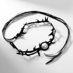 Чокер Шипы мягкие, на завязке, цвет бело-чёрный - Queen fair фото 3