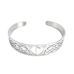 Браслет оберег с руной Лагуз олицетворяет романтичность, магнетизм и очарование Silver 6х1,5см