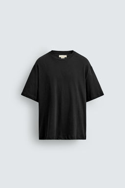 CAMISETA RELAXED FIT ALGOD?N - LINO / Negro - Zara фото 7