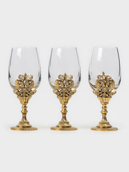 Рюмки для водки «Герб», подарочный набор на 3 персоны, рюмка 50 мл, золото