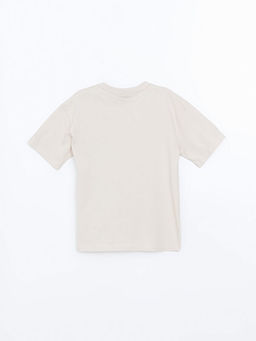 Bisiklet Yaka Yaz? Bask?l? Erkek ?ocuk Ti??rt