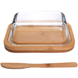 30668 Масленка стекло-бамбук с ножом МВ (х36) - Mayer&boch фото 2