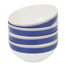 51554 GIPFEL Набор салатников ORPHEUS 600 мл, 4 шт. Материал: фарфор. Цвет: белый с синим