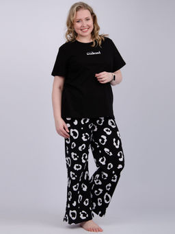 Пижама Выходные чёрная, трикотаж - Малина фото 9