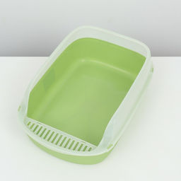 Туалет с бортом, 50×35×18 см, пластик, зелёный
