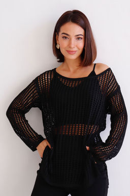 Martichelli Джемпер-сетка чёрный