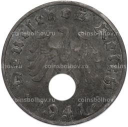 Монета 1 рейхспфенниг 1941 года D Германия