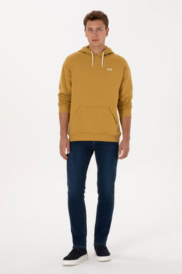 Erkek Hardal Basic Sweatshirt - U.s. polo assn фото 4